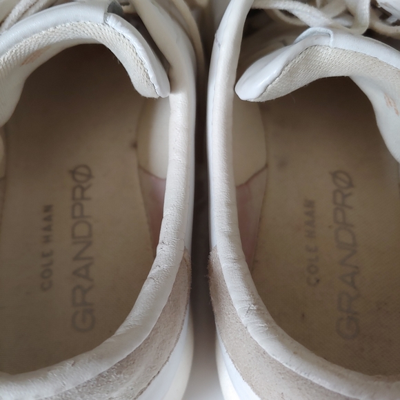Cole Haan GrandPro White Leather Sneakers Size 7.5 - Picture 10 of 15